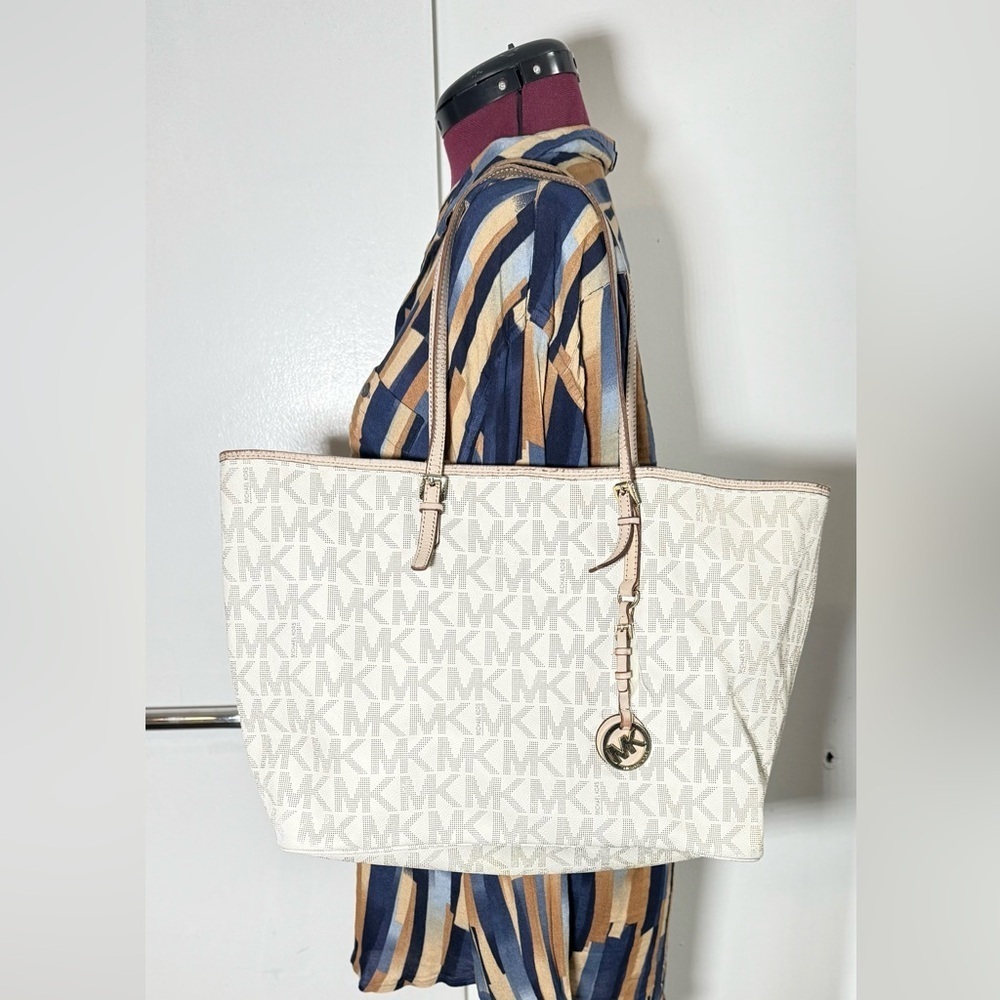 Michael Kors Cream Logo Tote Bag